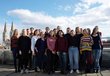  The participants of the project week in Vienna taking a group photo on the roof of the WKW Vienna University of Applied Sciences