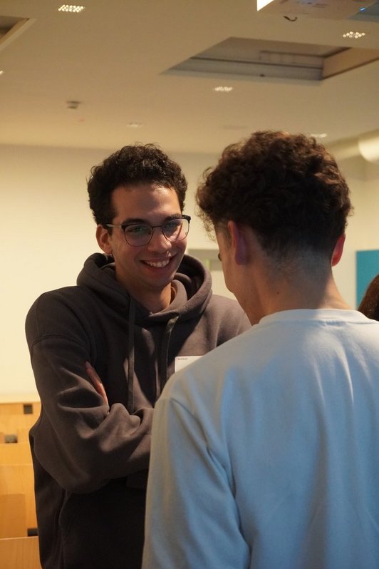 Scholarship holders talking to each other