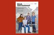 Front page of the OeAD annual report 2017 with two girls and two boys posing for the camera.