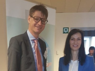 EU Commissioner Mariya Gabriel and Ernst Gesslbauer, OeAD director for the Erasmus+ and ESK program in the OeAD.