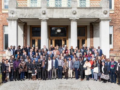 group photo of network representatives at assembly