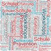 Eine Wordcloud mit Begriffen über Extremismusprävention