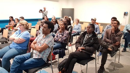 audience at alumni talk