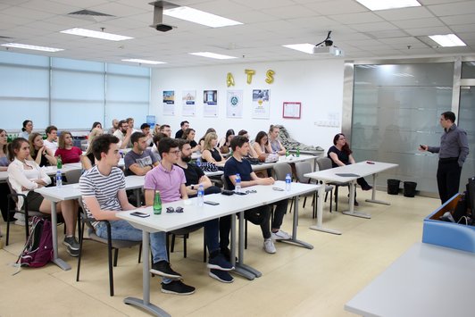 Classroom with students at the university