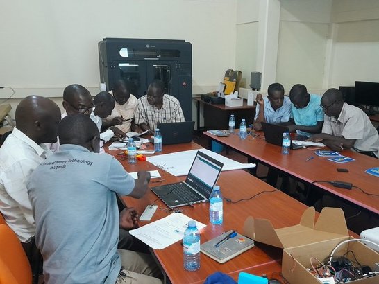 photo of project meeting at Makerere University