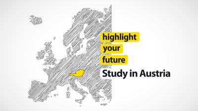 Logo von "Highlight your future. Study in Austria"