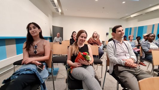 audience at alumni talk