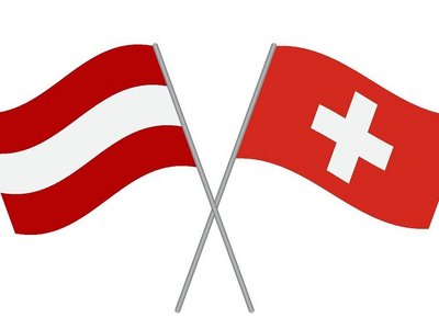 Flaggen Österreich Schweiz