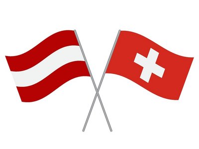 Flaggen Österreich Schweiz