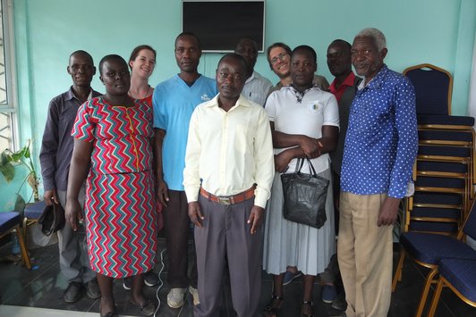 Group of people posing for a group picture