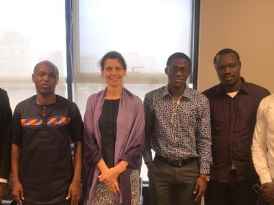 group photo of project members and visitor from ministry of foreign affairs