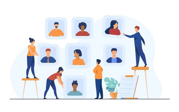 Grafik mit menschlichen Figuren