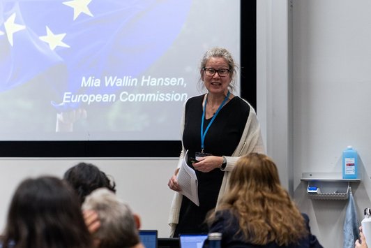 Mia Wallin Hansen (European Commission) is presenting