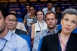 Business executives participating in a business meeting
