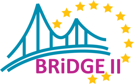 Logo in the form of a bridge with stars