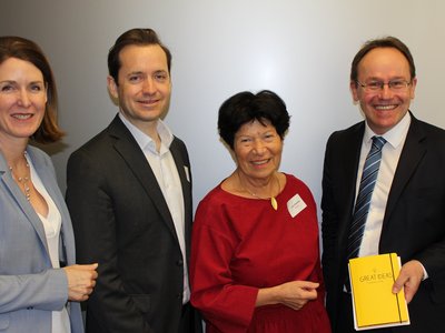 FFG Managing Director Henrietta Egerth, OeAD Managing Director Jakob Calice, Helga Nowotny (ETH Zurich) and FWF President Klement Tockner.