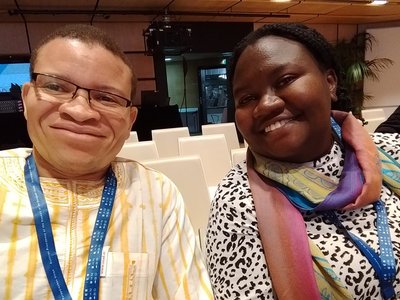 Vincent Paul Sanon and Anne Birundu at the High-Level Forum Africa-Europe