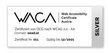 WACA certificate as a ticket that confirms the accessibility of the OeAD website at the silver certification level.