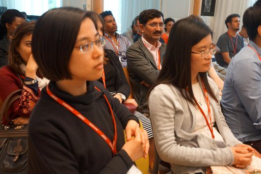 View of the audience at an OeAD event for scholarship holders in Graz.