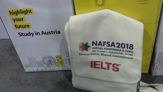 The Austrian exhibition stand at NAFSA 2018.