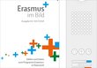 Cover der Broschüre "Erasmus+ im Bild 04" mit mehreren Plus-Zeichen in verschiedenen Größen und Farben