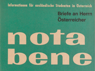 Eine frühe Ausgabe der Zeitschrift nota bene 