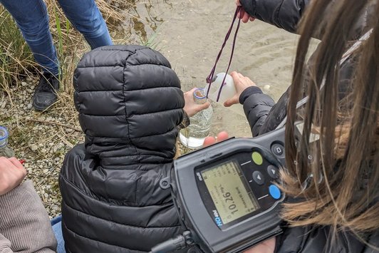Probe aus dem Wasser
