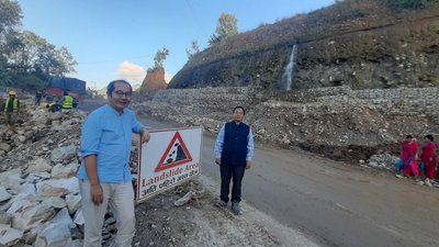 Observation of slope stabilization