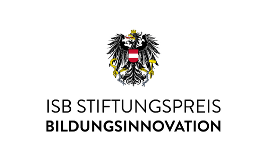 Logo des ISB Stiftungspreis Bildungsinnovation mit Adler der Republik Österreich