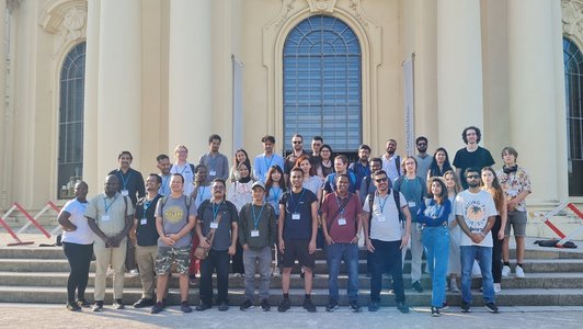 Group Picture in front of Abbey