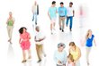Diverse Personen in Bewegung