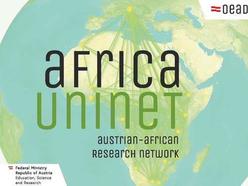 Map depicting a network between Austria and African countries