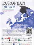 Poster "European Dream" with a map of Europe in purple