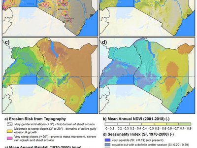 Maps of Uganda and Kenya