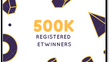 Grafik mit Aufschrift 500k registered etwinners