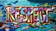 Buntes Graffiti "Respect"