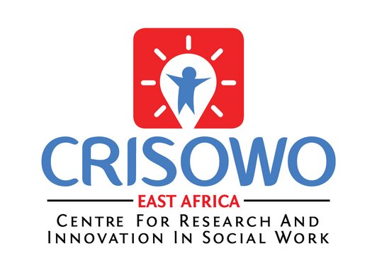 Blue, red and black colored CRISOWO-Logo on white background