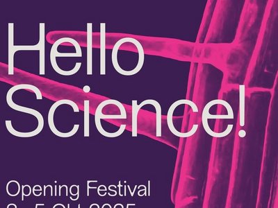 Schriftzug "Hello Science, hello vista" 