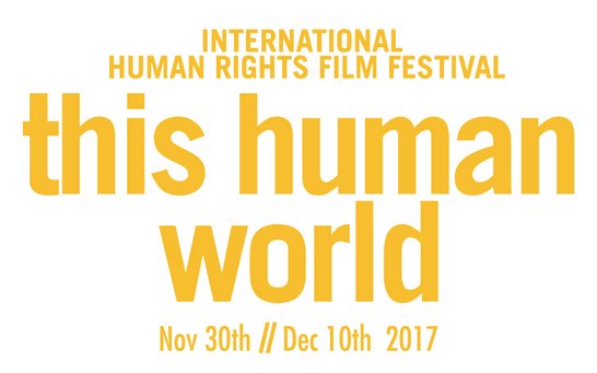 Yellow lettering on white background