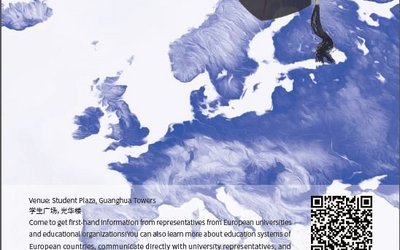 Poster "European Dream" mit einer Europa-Karte in violett