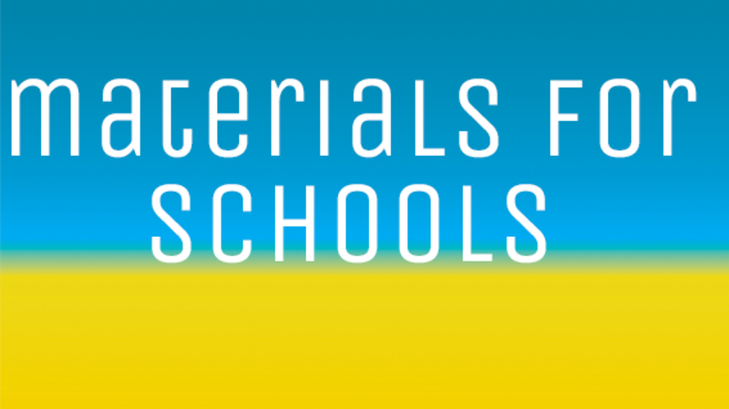 Hintergrund blau gelb mit Text materials for schools