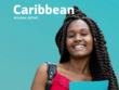 Das Bild zeigt eine junge Frau mit Dreadlooks. Über ihr ist der Text "Caribbean Regional report" ersichtlich.