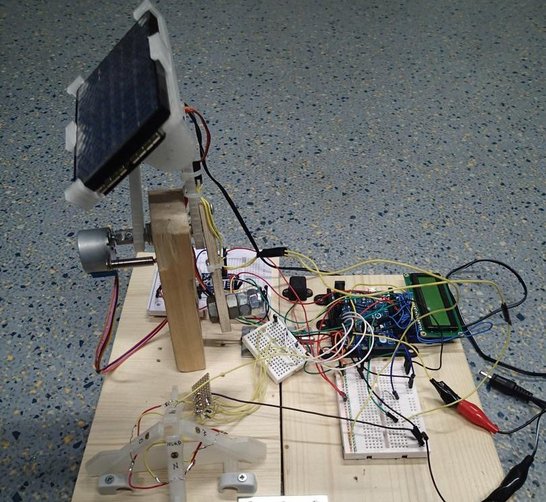 Automatically moving photovoltaic element