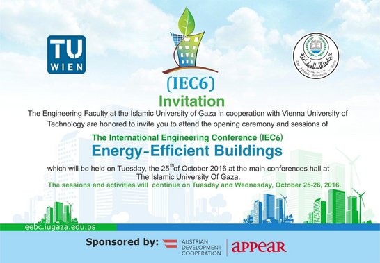 Blue, green and white colored flyer with written information and illustration