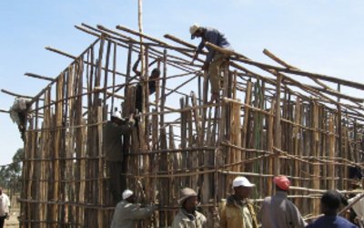 Region Arsi, Bau einer Dorfschule