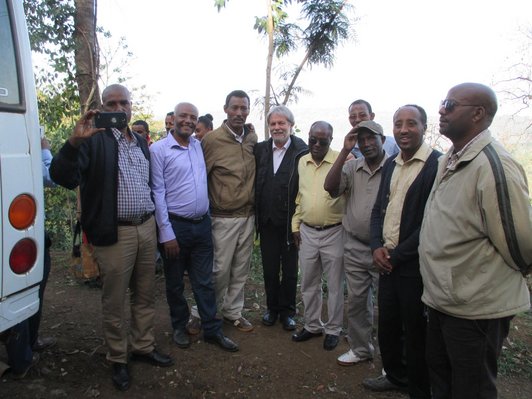 Group of people posing for a group picture