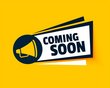 Megafon mit dem Text Coming Soon