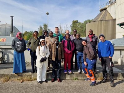 ECSDevelop team during a field visit to the wastewater treatment plant in Tulln