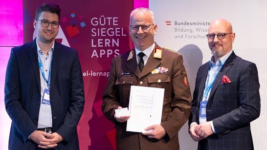 Verleihung des Lern-Apps Gütesiegels an die App Gemeinsam.Sicher.Feuerwehr