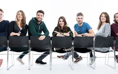 Seven male and female students of TU Graz